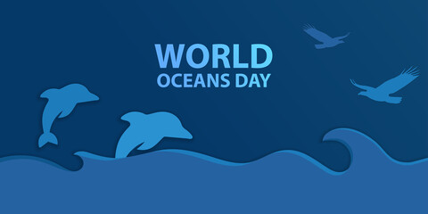 WORLD OCEANS BACKGROUND / TEMPLATES DESIGN