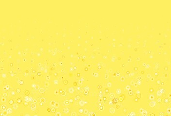 Light Red, Yellow vector pattern with spheres.