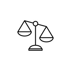 Scales icon vector. Law scale icon. Scales vector icon. Justice