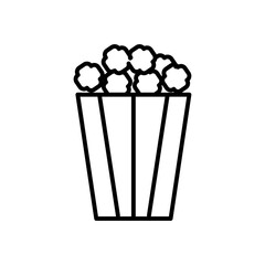 popcorn vector icon line style vector design element