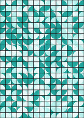 Fototapeta premium Abstract Geometric Pattern generative computational art illustration