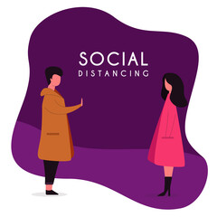 SOCIAL DISTANCING ILLUSTRATION