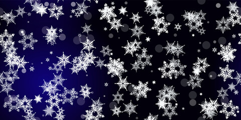 Falling Snowflakes seamless pattern flying snow