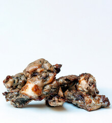 Chicken wings surrounded by white background