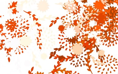 Light Red vector doodle texture with flowers