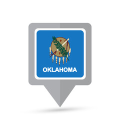 Oklahoma state flag map icon