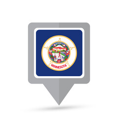 Minnesota state flag map icon
