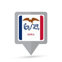 Iowa state flag map icon