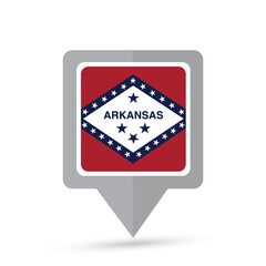 Arkansas state flag map icon