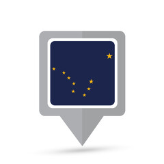 Alaska state flag map icon