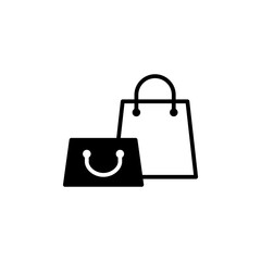 Shopping bag icon vector. shopping icon vector