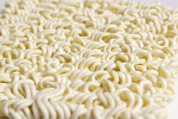 close up dry instant noodles.