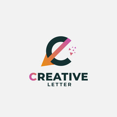 Letter C logo, monogram logo, creative letter design concept