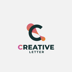 Letter C logo, monogram logo, creative letter design concept