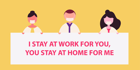 STAY AT HOME ILLUSTRATION DESIGN