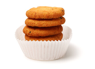 Cookies on a white background