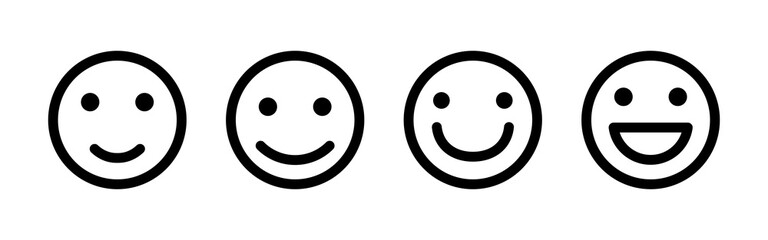 smile icon vector. smile emoticon icon. feedback