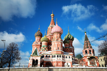 Fototapeta na wymiar Winter landscape in the Russian capital Moscow