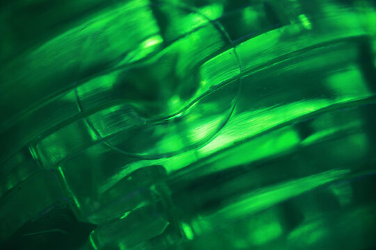 The concept design, abstract green geometric background, architectural glass construction