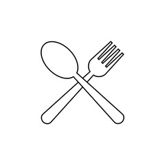 spoon and fork icon vector. spoon, fork icon vector. restaurant icon