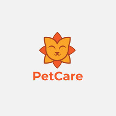 Pet care logo, animal design concept, health logo, animal lover logo concept