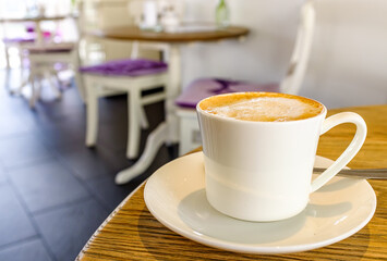 Cup of Cappuccino at a cafe
