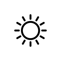 Sun icon vector. Bright