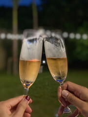 Cheers to Celebrated for happy event as New year, Christmas, wedding ceremony, Anniversary, Birthday, Valentine or any special events with a glass of Champaign or Wine