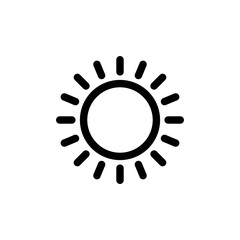 Sun icon vector. Bright