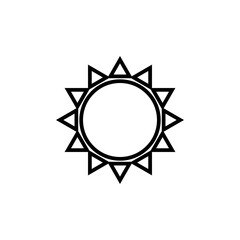 Sun icon vector. Bright