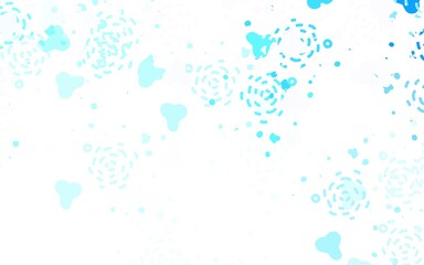 Light BLUE vector pattern with random forms.