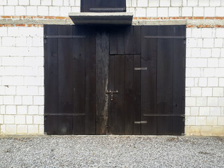 old door in an abandoned building