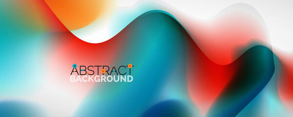 Fluid color gradient abstract background, trendy colorful wallpaper. Vector illustration for placards, brochures, posters, banners and covers