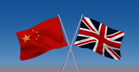 中国 イギリス 国旗