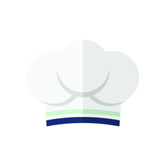 Flat Design Style Kitchenware chef hat icon. kitchen utensil for cooking or cook symbol. logo pictogram for chef head wear and culinary sign. Vector illustration. Design on white background. EPS 10