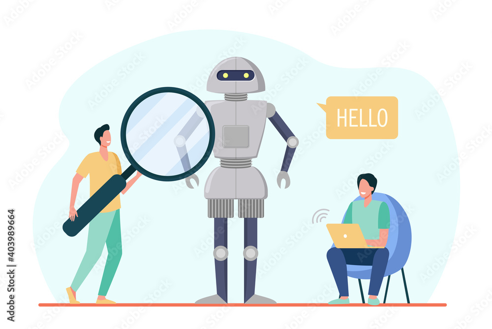 Poster engineers creating robot