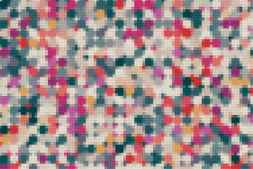 Naklejka premium Abstract geometric pattern. Multicolor Figures. 3d renderering illustration