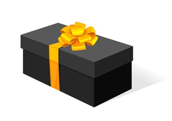 cardboard box with a lid. gift wrapping for gifts. color vector illustration