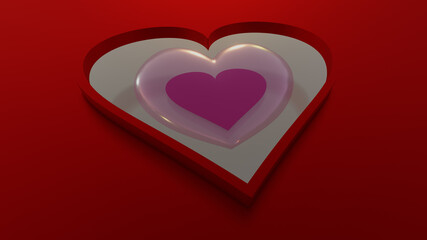 heart abstract background 3D render