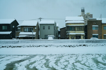 A snow day in Kanazawa, 2021.