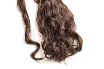 wrap round clip in wavy brown synthetic ponytail hair extension