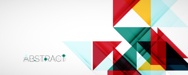 Set of vector triangle geometric backgrounds. Vector illustration for covers, banners, flyers and posters and other designs