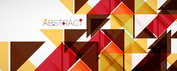 Set of vector triangle geometric backgrounds. Vector illustration for covers, banners, flyers and posters and other designs