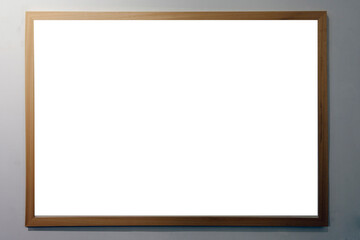 A blank picture frame in the exhibition room 
