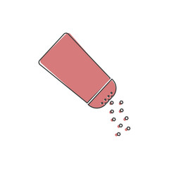 Salt vector icon on cartoon style on white isolated background.