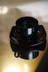 Filiżanka czarna herbata kawa napój