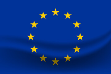 Waving flag of theEuropean Union illustration