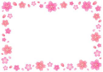 シンプルな桜のフレーム