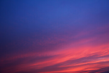 夕焼けとたなびく雲