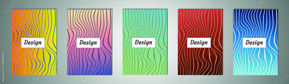 Poster set of modern abstract graphic elements. gradient abstract banners with different shapes. template f